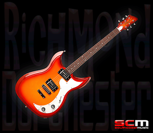 RICHMOND DORCHESTER ELECTRIC GUITAR CHERRY SUNBURST CASE INCLUDED FREE SHIPPING!