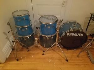 1970s Vintage Ludwig Vistalite Blue 6pc kit  22 18 16 15 14 13