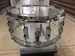 Rare Original Vintage 1970s Ludwig Vistalite Clear Snare Drum - 14" x 6"