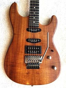Custom Fender Warmoth Stratocaster Electric guitar Reverse KOA Top strat