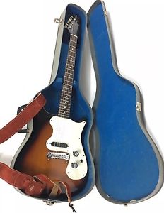 Vintage Epiphone Olympic Electric Guitar Wood 1960s W Case 163905