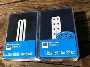 NEW Seymour Duncan Hot Rails Little Lil 59 Pickups WHITE 11205-02-W_11205-21-W