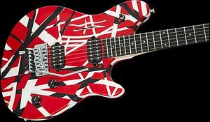 :EVH® Wolfgang® Special, Ebony Fingerboard, Red, Black and White Stripes