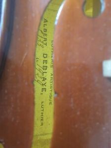 Violon Albert Deblaye année 1929