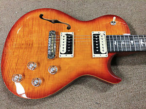 PRS SE Zach Myers Semi-Hollow Electric Guitar, Vintage Sunburst, Humbuckers, Bag