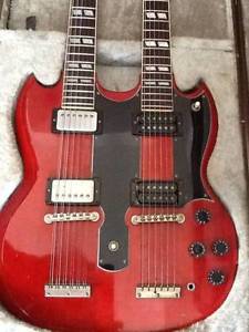 Greco SGW1300 1982 Vintage Jimmy Page Type Double Neck Gibson Logo Rare!