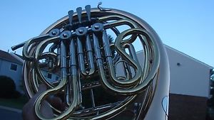 HOLTON DOUBLE FRENCH HORN 378 HNSOL200 MODEL ROSE BRASS BELL  STEP UP