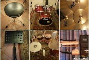 Batteria acustica pearl completa di accessori