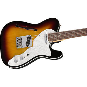 Fender Deluxe Telecaster Thinline RW Fretboard 3 Tone Sunburst Electric Guitar