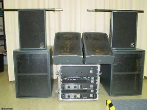 DJ PA-Anlage Musikanlage HK Hughes&Kettner Endstufen 2x1200W Frequenzweiche etc.