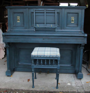 Shabbie chic A & FE Hanson upright painted piano