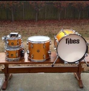 Vtg - Fibes Austin Era Gold Sparkle Jazz/Bop Drum Set/Kit - Jasper Darwin *RARE*