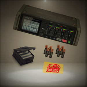 Zoom F4 MultiTrack Field Recorder Bundle with BCF-8 Battery Case, 8 Batteries, P