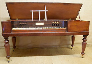 Early Victorian square piano, mahogany, by John Broadwood & Sons London