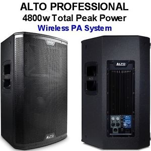 (2) Alto Black 10" Powered Loudspeaker System, 4800W NEW Pair