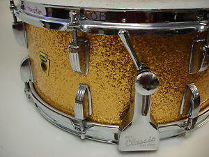 LUDWIG SNARE DRUM 1959 VINTAGE KEYSTONE  BADGE W.F.L. TRANSITION