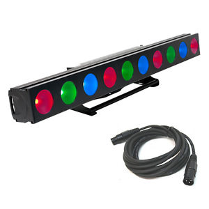 Elation Lighting CUEPIX BATTEN Linear Wash Fixture with 15 Foot 3 Pin DMX Cable