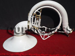 CHRESTMAS SALE NEW SOUSAPHONE TUBA_WHITE COLORED 25'' BELL_BB PITCH W/BAG&MP
