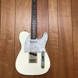 Used! Fender Japan Telecaster Guitar White Matching Head Made in Japan