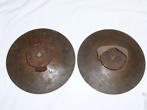 RARE - Vintage Antique Early 1900's Ludwig 7" Drum Cymbal Cymbals "STUNNING"
