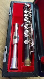 Mint EMERSON Wood Piccolo, Flute, Metal Head, Seaman/Zentner Pads, Leather Case
