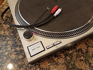 Technics SL 1200 1210 MK2 Silver Agent Pro DJ Turntable with New GAE Gold RCAs