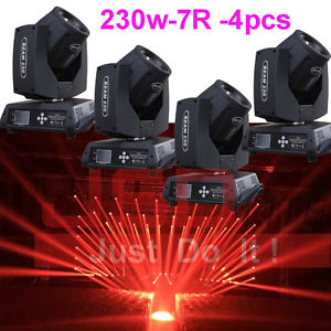 4pcs freeship 7R beam moving head light 230W event light stage light DJ lighting