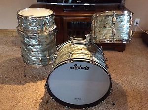 Vintage Ludwig WFL Sky Blue Pearl Buddy Rich Super Classics June 5, 1958!  WOW!!