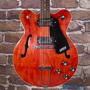 1977 Gretsch Broadkaster 7609 Semi-Hollow Electric Guitar Autumn Red w/HSC
