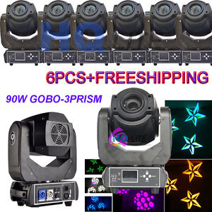 DMX512 90W LED Spot Beam Gobo Moving Head Light Stage DJ Lighting WITH 3PRISM