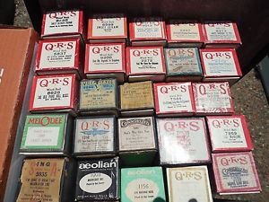 Player Piano Rolls Music 30 Quantity Vintage Lot Roll Collection