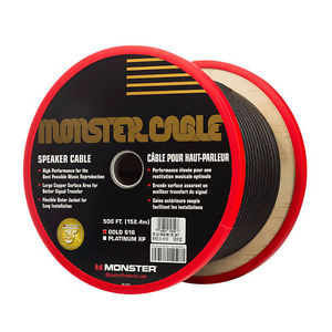 Monster Gold Speaker Cable S16 in 500 Foot Length Spool ft.