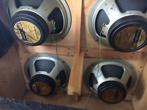 4 1976 CELESTION BLACKBACK SPEAKERS KURT MUELLER 1777 CONES / MARSHALL CABINET
