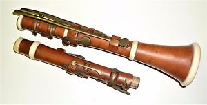 Antique 13 Brass keyed English Boxwood clarinet G-FRENCH 19 LAYSTALL ST LONDON