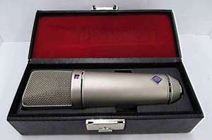 1980'S Vintage Neumann U87  Condenser Microphone w/leather mic case