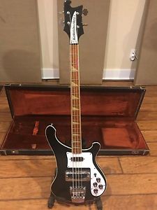 Rickenbacker 4001 Electric Bass Guitar -1979 - Jetglo Black