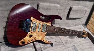 Ibanez Premium JEM77WDP Steve Vai Woody Charcoal Brown Low Gloss Guitar & Case