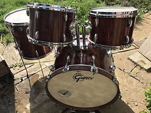 Gretsch Vintage Walnut  late 60's / early 1970"s stop badge drum kit 22 12 13 16