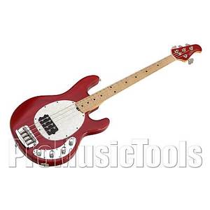 Music Man USA Stingray 4 -Translucent Red MN MH white pearl pg *exc. cond.* bass