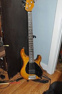 Music Man Sterling Ray35 Antique Amber 5 String Electric Bass Guitar w/ Case