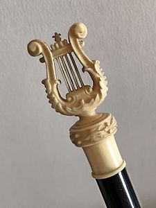 Imperial Russian Ebony and Carved Bone CONDUCTORS BATON