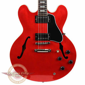 Used 2016 Gibson ES-335 ES335 Semi Hollow Body Electric Guitar Cherry Gloss