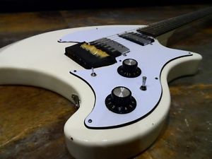 Ovation Deacon Electric Guitar White from Japan w/Soft Case Rare Solid 6-String