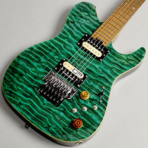 EDWARDS by ESP E-TB-135FR, Black Turquoise Green, Telecaster type Guitar, u1055