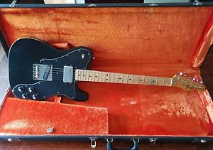 Vintage 1974 Black Fender Telecaster Custom.