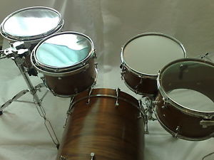 £3K Custom Walnut Drum Kit Shell Pack NO rims dw cymbal tom stand pedal snare a