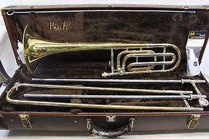 Bach Stradivarius 36 Bb Trombone PROFESSIONAL F Trigger w Case PERFECT Working