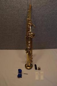 YAMAHA YSS-475 SOPRANO SAXOPHONE - GOLD LACQUER - EXCELLENT PLAYING CONDITION