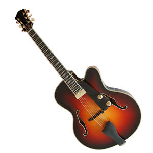 yunzhi carved top and  back handmade solid wood archtop electric  guitar