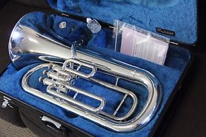 Yamaha YEP201 Euphonium Horn YEP 201 SILVER Baritone w Hard Case & Mouthpiece
